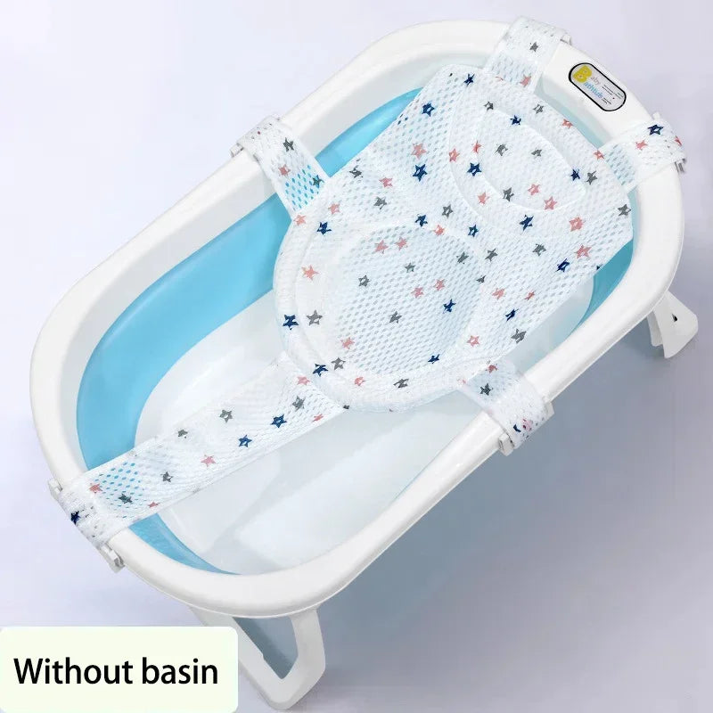 Baby Bath Net Mat Adjustable Newborn Anti-Slip Bathtub Cushion