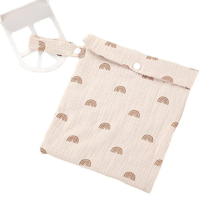Printed Cotton Diaper Bag Multi-Functional Mommy Handbag