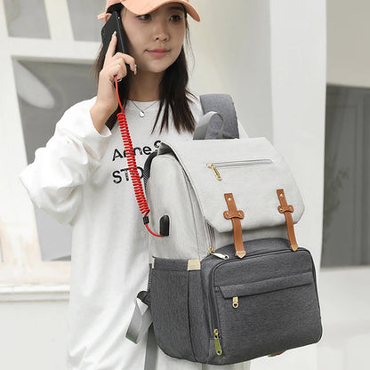 Mommy Bag USB Charging Large Capacity Diaper Bag