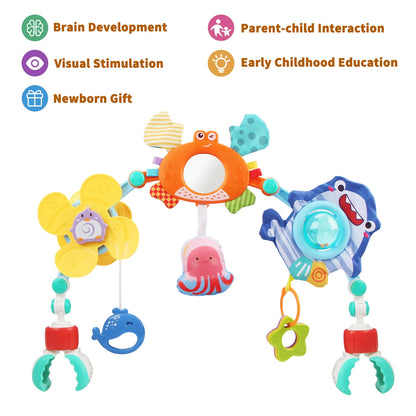 Baby Stroller Activity Arch Toy Sensory Development Pram Toy