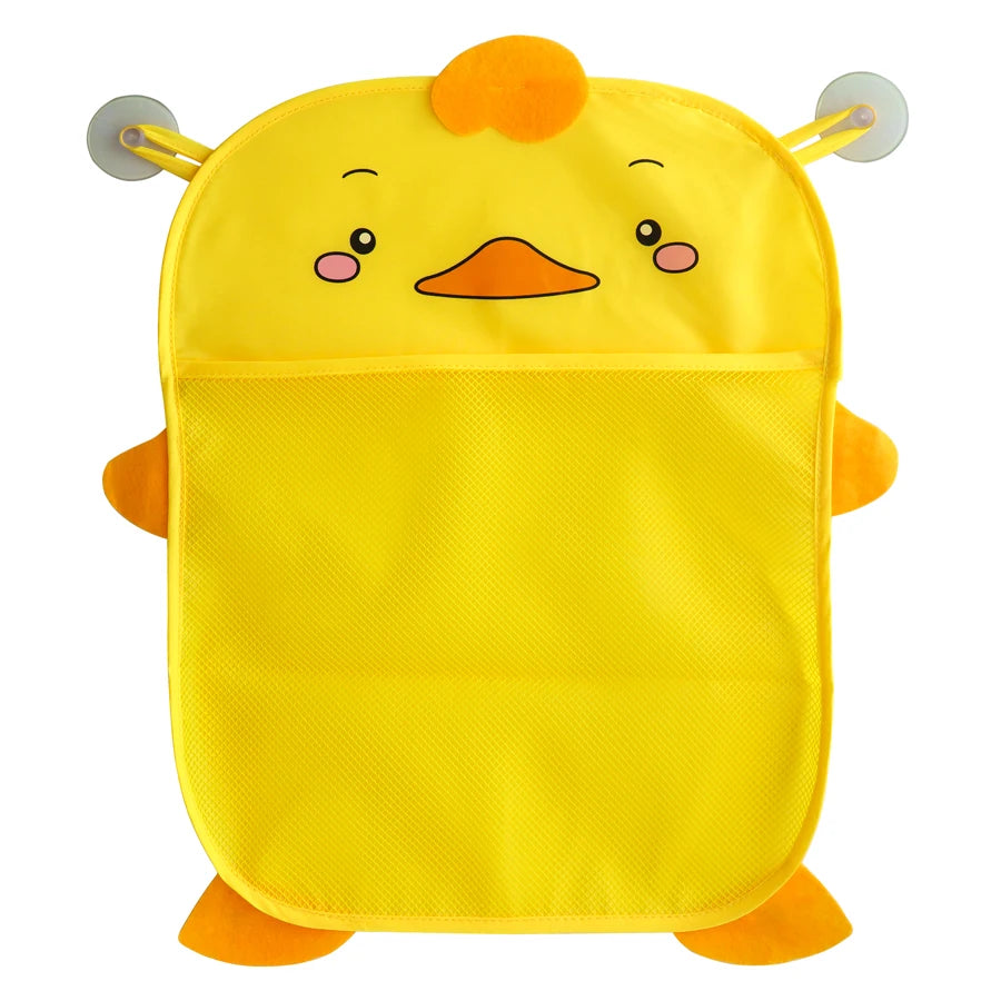 Baby Bath Toy Storage Bag with Suction Cups Bathroom Organizer