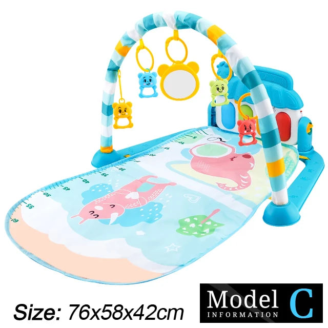 Baby Fitness Play Gym Music Activity Mat Piano Crawling Toy