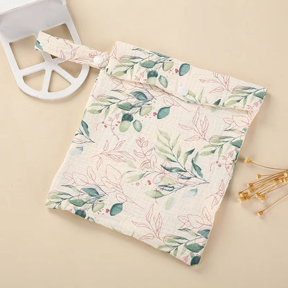Printed Cotton Diaper Bag Multi-Functional Mommy Handbag