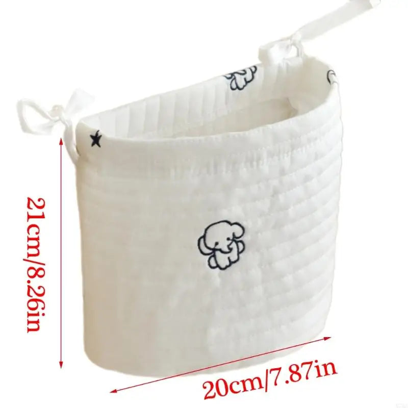 Portable Baby Care Hanging Organizer Crib Storage Diaper Bag Cotton
