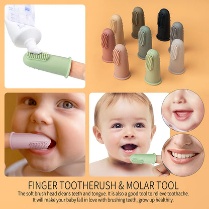 Baby Soft Finger Toothbrush BPA-Free Silicone Infant Oral Care Brush