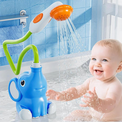 Elephant Baby Bath Shower Head Toy with Water Pump