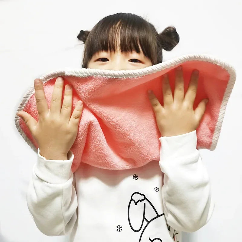 Cartoon Baby Bib Face & Saliva Towel Kids Brushing Towel 3–8 Years