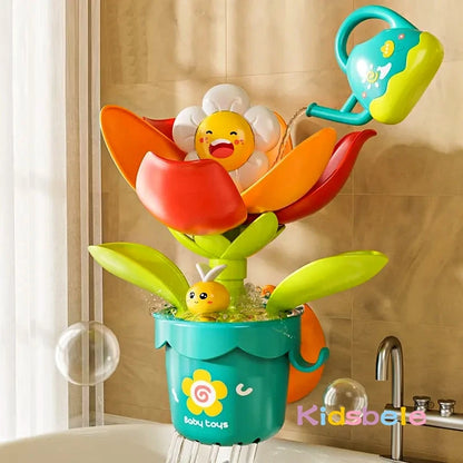 Baby Sunflower Bath Toy Spraying Water Shower Toy with Suction Cup