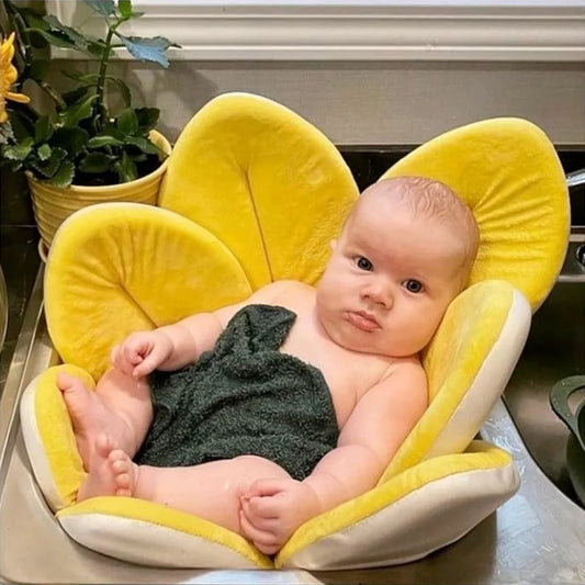 Baby Bath Pad Soft Flower Petals for Infant Sink and Bathtub