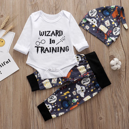 Newborn Baby Boy & Girl Summer Clothing Set 3PCS Romper Pants Hat / Toddler Outfit