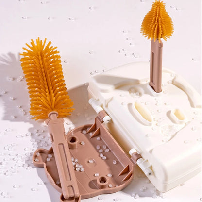 8 in 1 Baby Bottle Cleaner Brush Set Silicone Bottle & Nipple Cleaner with Case