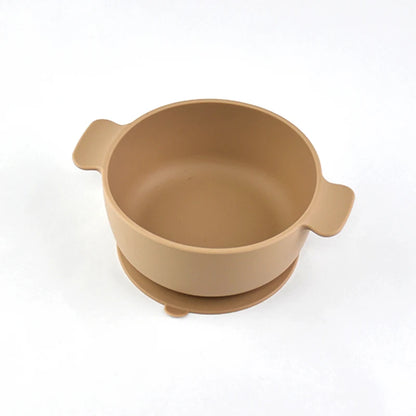 Baby Silicone Tableware Training Bowl with Handles and Suction Cup