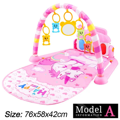 Baby Fitness Play Gym Music Activity Mat Piano Crawling Toy