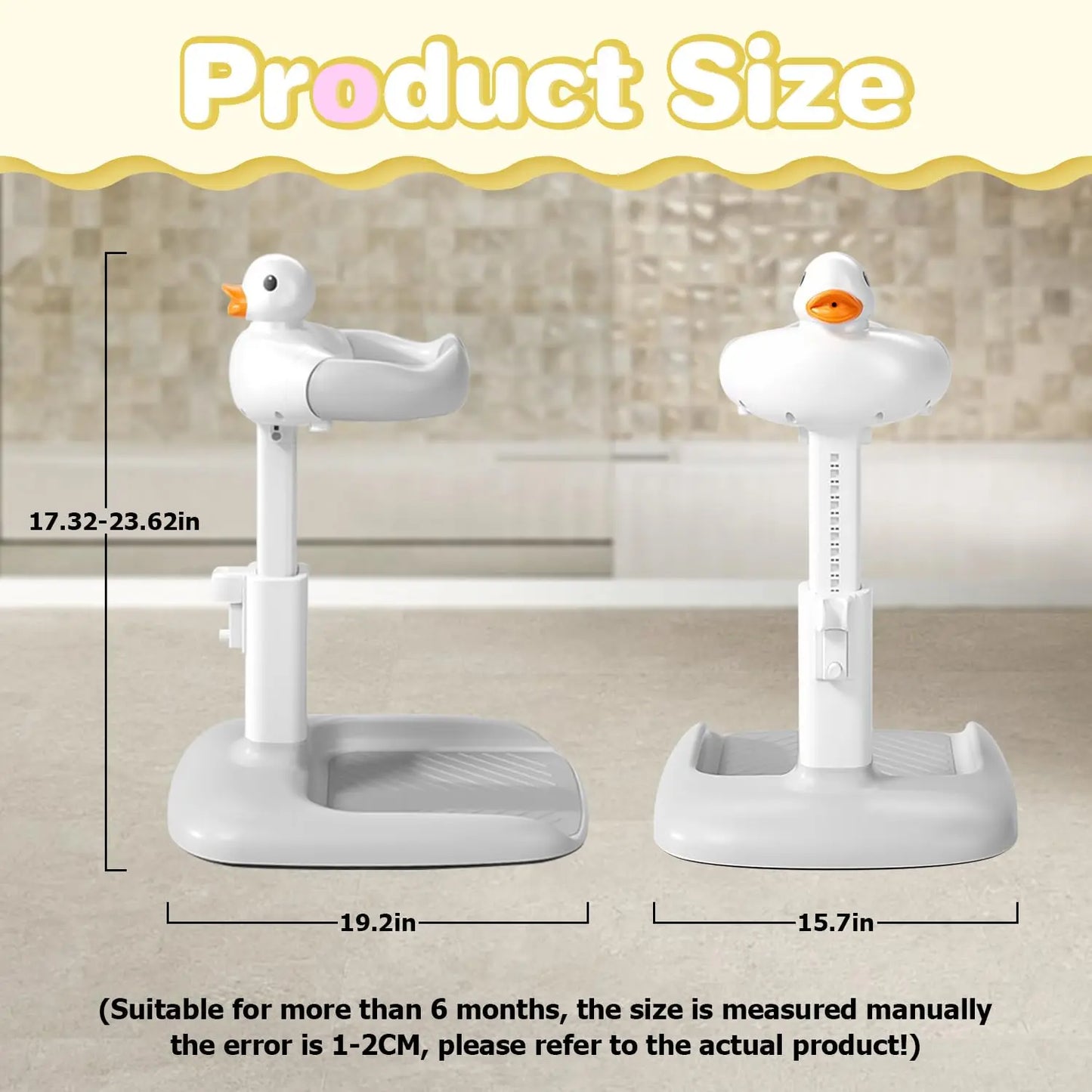 Baby Standing Bath Maker Portable Shower Stand Baby Bath Support Hands-Free