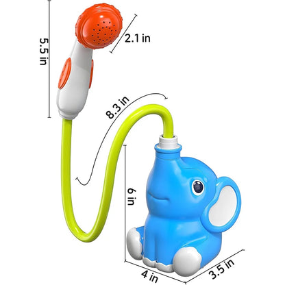 Elephant Baby Bath Shower Head Toy with Water Pump