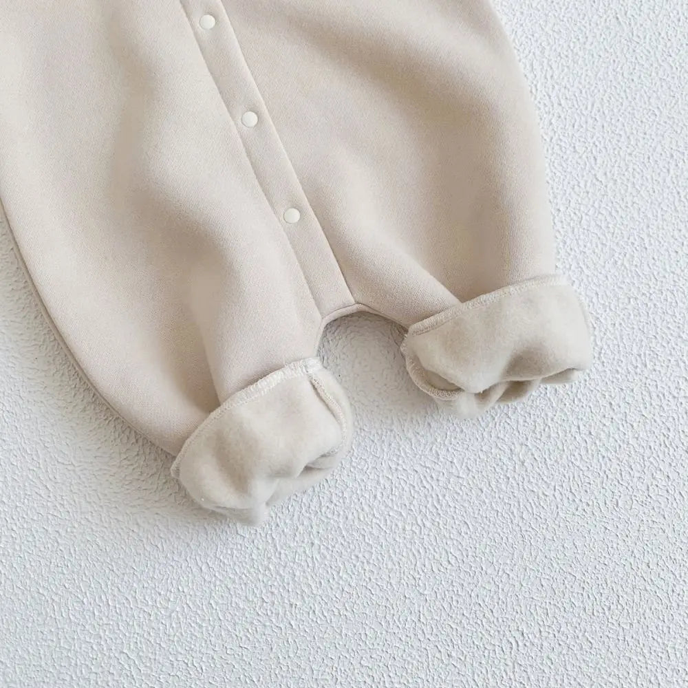 Winter Baby Romper Boys Girls Cotton Cartoon Bear Bodysuit 0-24M