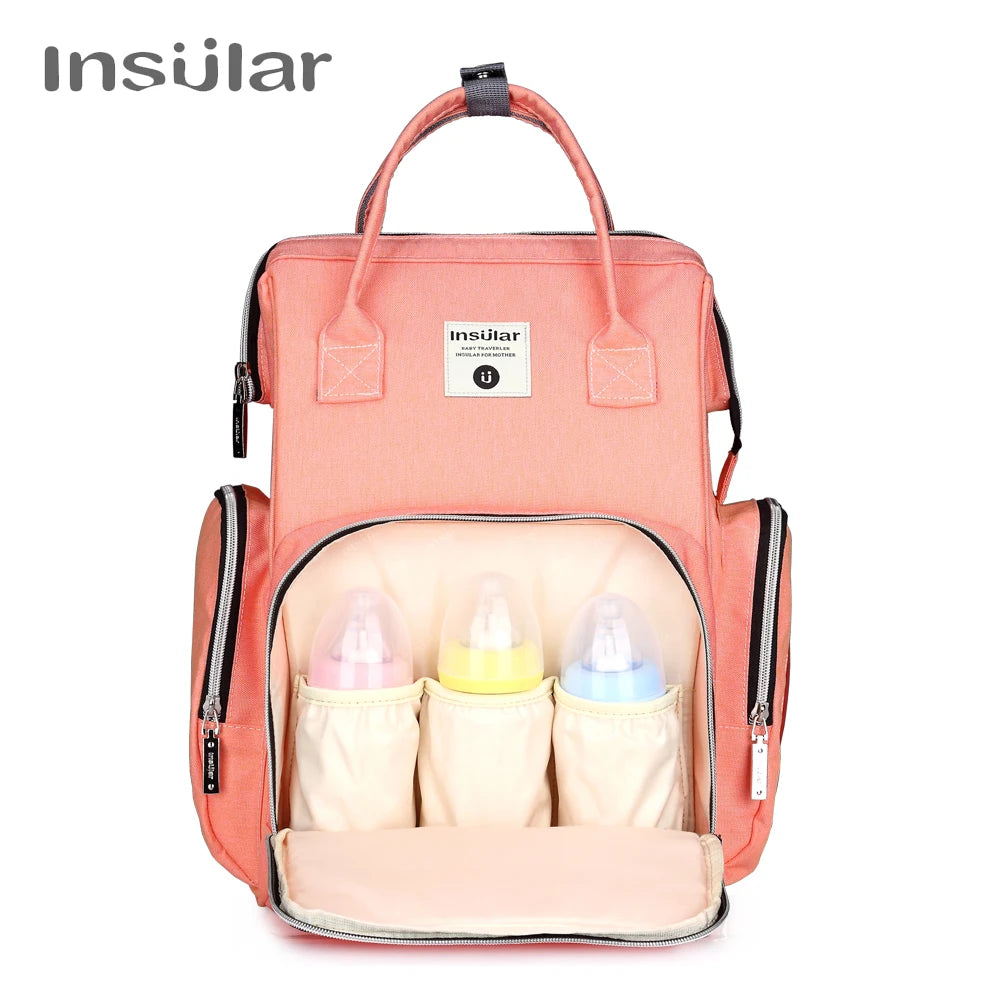 Insulated Baby Diaper Bag Backpack Thermal Nappy Changing Bag