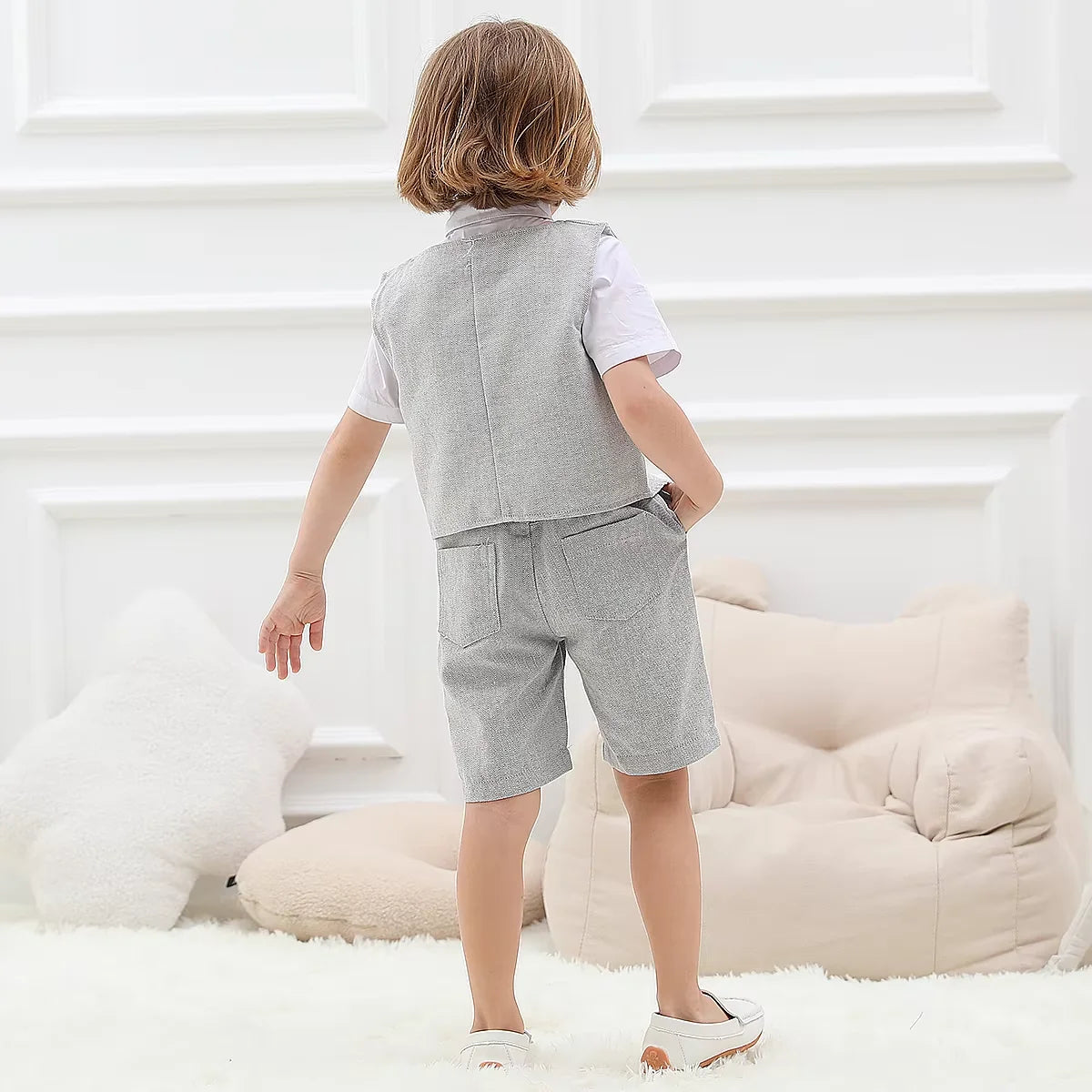 Baby Boy 3PCS Wedding Party Suit Set Cotton Toddler Outfit