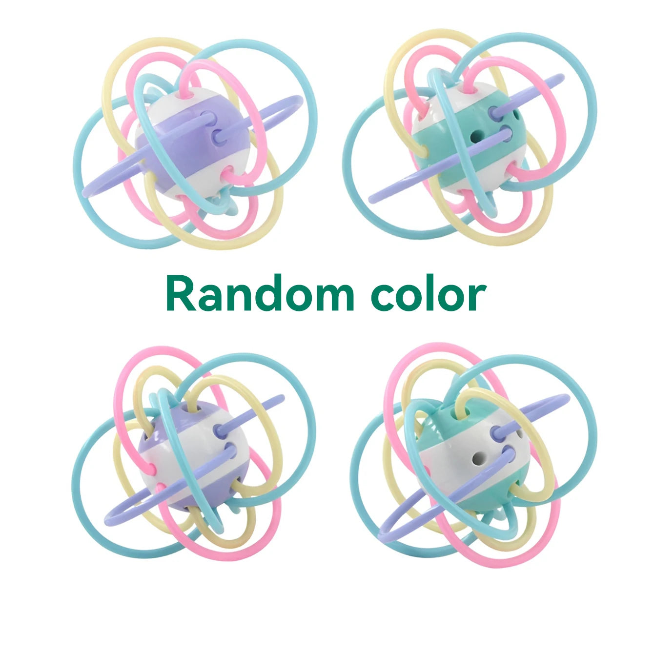 Baby Manhattan Teething Ball Soft Rubber Rattle Newborn Toy