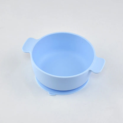 Baby Silicone Tableware Training Bowl with Handles and Suction Cup