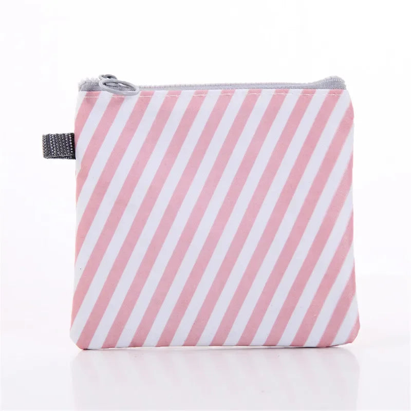 Cartoon Girls Diaper and Sanitary Storage Makeup Coin Jewelry Bag
