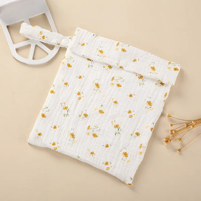 Printed Cotton Diaper Bag Multi-Functional Mommy Handbag