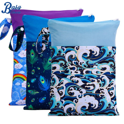 Babyshow Wet Dry Mommy Diaper Bag 35x25cm with Two Zippers