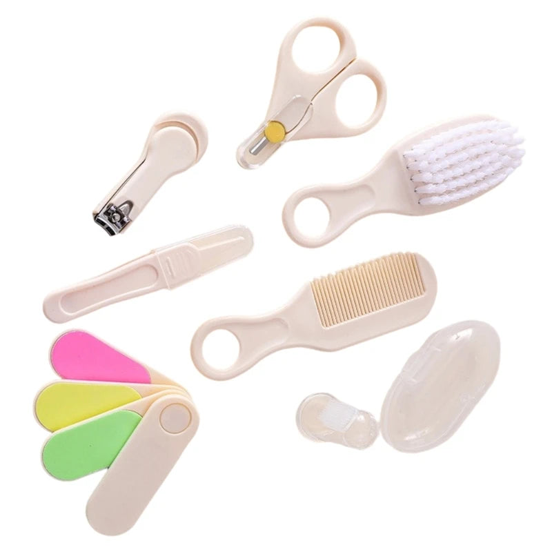 7 Piece Baby Grooming Kit Newborn Infant Brush Comb Toothbrush Nail Clippers