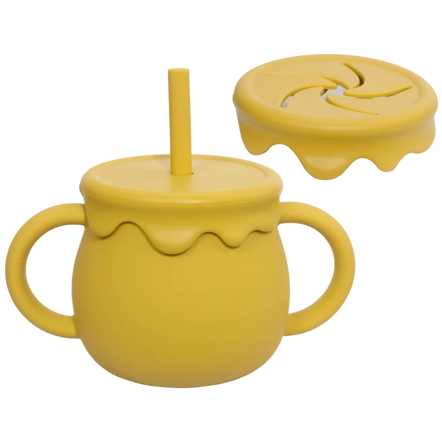 Baby Feeding Sippy Cup Portable Drinkware Snack & Solid Food Container