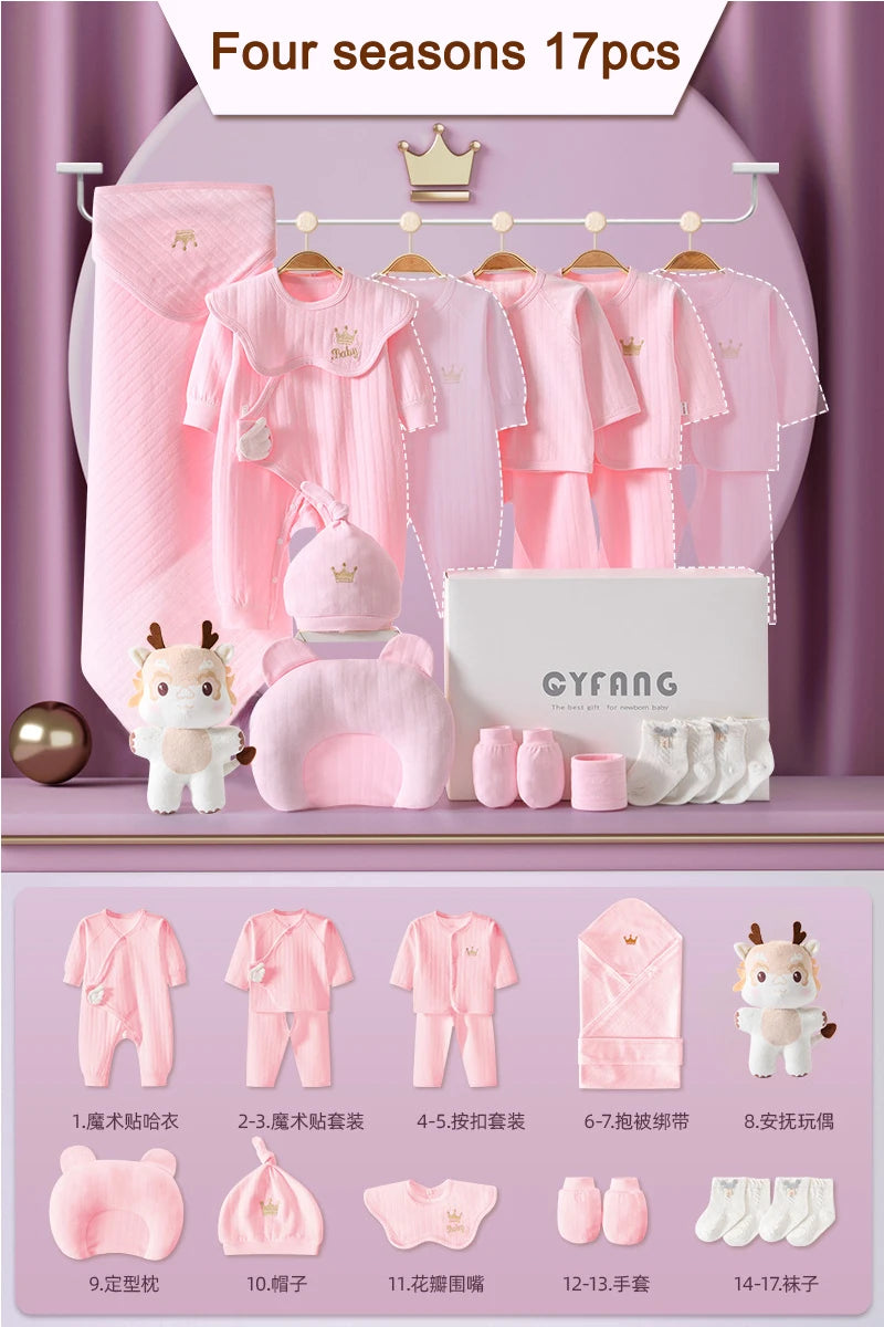 Newborn Baby Clothing 15-20PCS 0-3M 100% Cotton Unisex Infant Boys Girls Set
