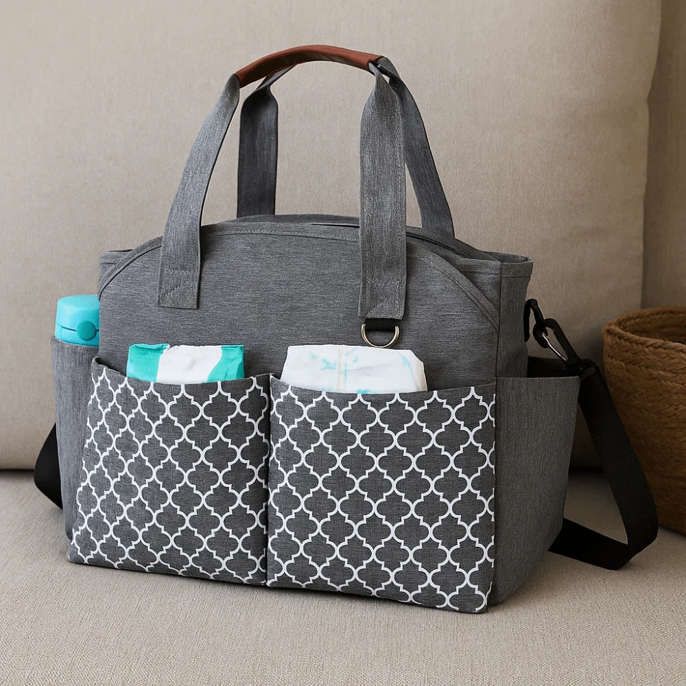 Large Capacity Waterproof Baby Diaper Bag – Multi-Compartment Mommy Handbag