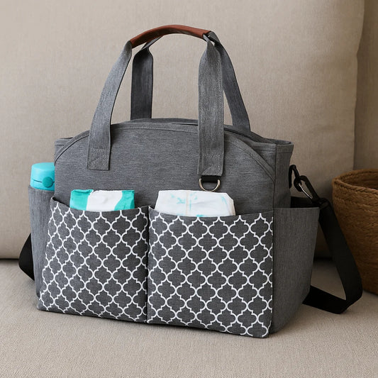 Large Capacity Waterproof Baby Diaper Bag – Multi-Compartment Mommy Handbag