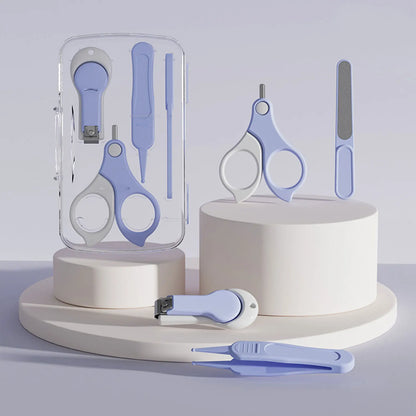 8PCS Baby Grooming Kit Nail Clipper Brush Nasal Aspirator Comb with Case