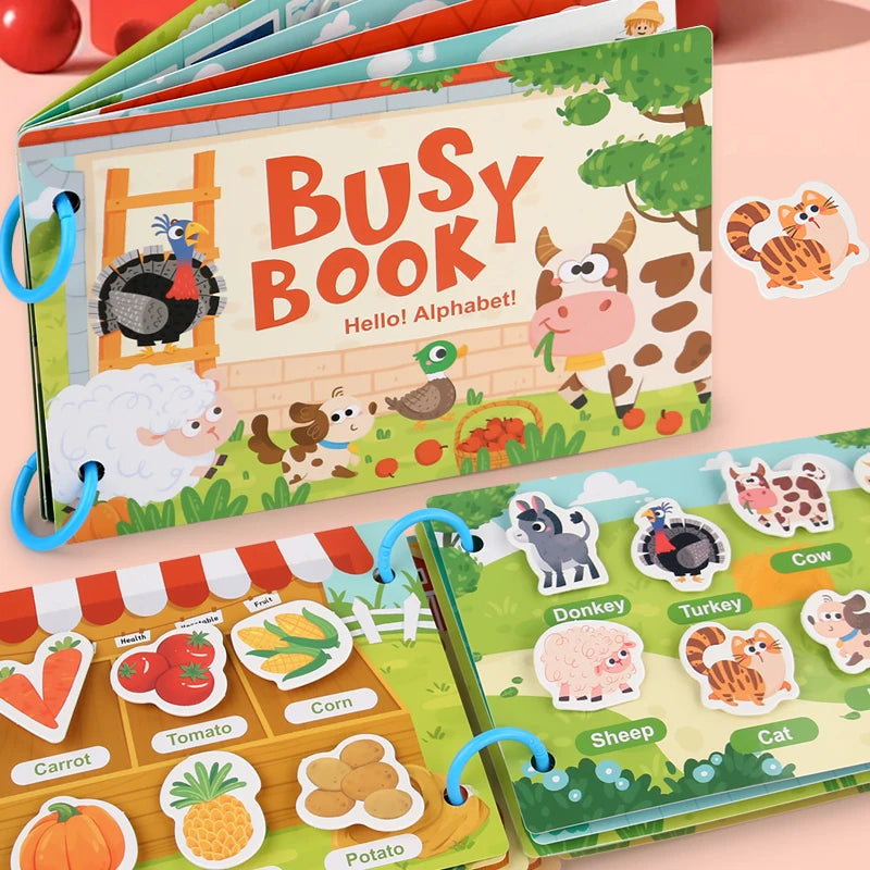 Montessori Baby Busy Book Early Learning Educational Toy