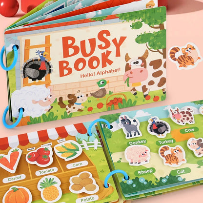Montessori Baby Busy Book Early Learning Educational Toy