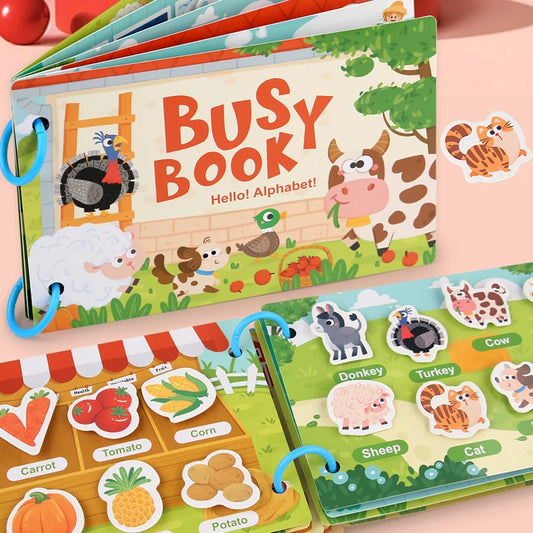Montessori Baby Busy Book Early Learning Educational Toy
