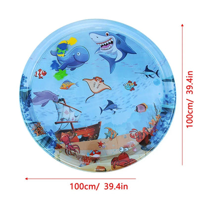Baby Tummy Time Water Play Mat Inflatable Activity Pad