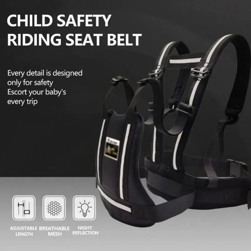 Child Seat Baby Carrier Belt Motorcycle Safety Belt Adjustable Non-Slip Protection Belt