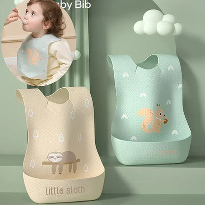 Kids Disposable Baby Bibs Cartoon Printed Adjustable Newborn Toddler Feeding Bib