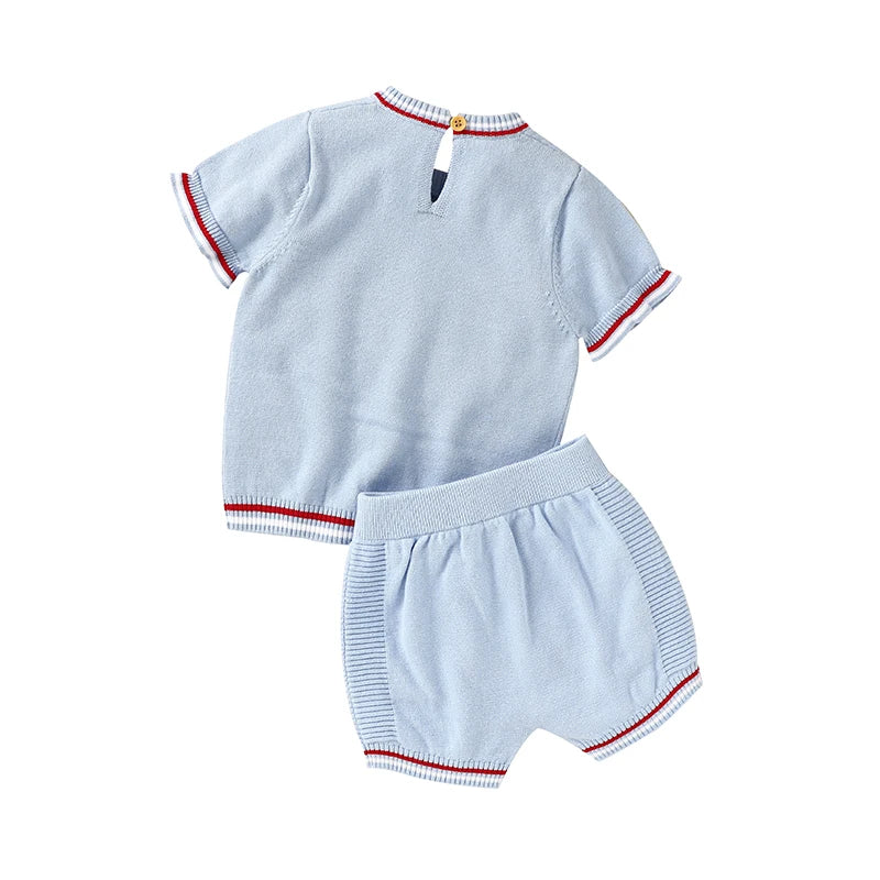 Baby Clothes Set 0-18M Boys Summer Top+Shorts Newborn Toddler