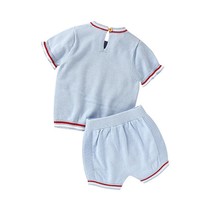 Baby Clothes Set 0-18M Boys Summer Top+Shorts Newborn Toddler