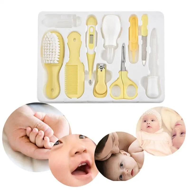 10PCS Baby Health Care Kit Nail Hair Thermometer Grooming Essentials