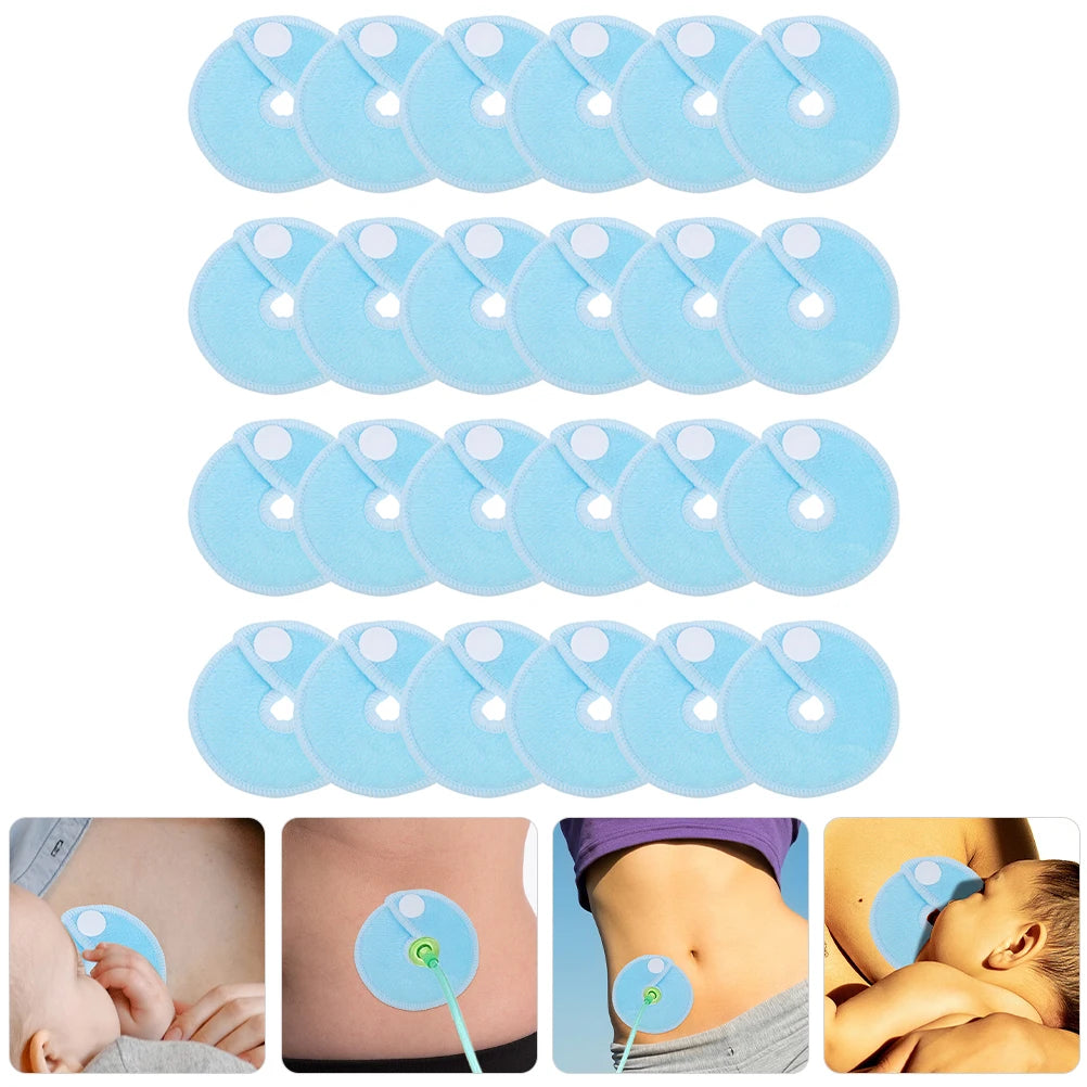 24 Pcs Reusable Cotton Feeding Support Pad G Tube Accessories Washable Nursing