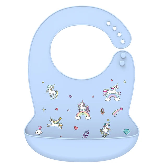 Silicone Baby Bib Waterproof Adjustable Feeding Apron