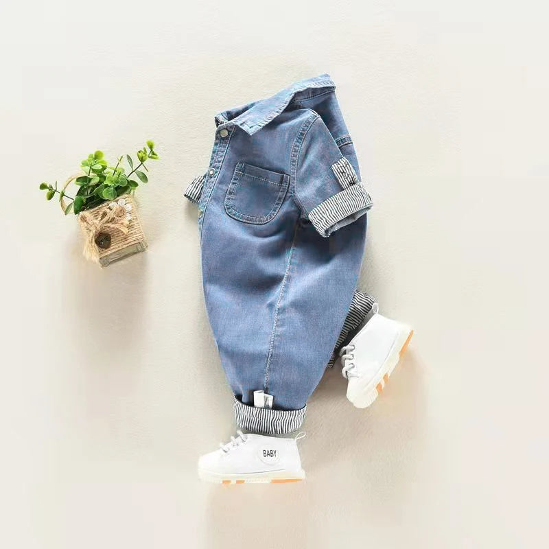 Baby Toddler Denim Overalls Kids Casual Jumpsuit