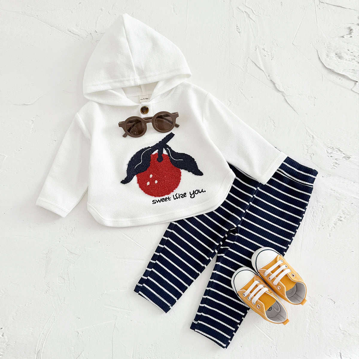 Newborn Baby Boy Clothes 2PCS Autumn Winter Hooded Top Pants Cartoon Toddler Outfit