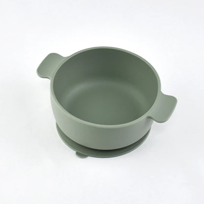 Baby Silicone Tableware Training Bowl with Handles and Suction Cup