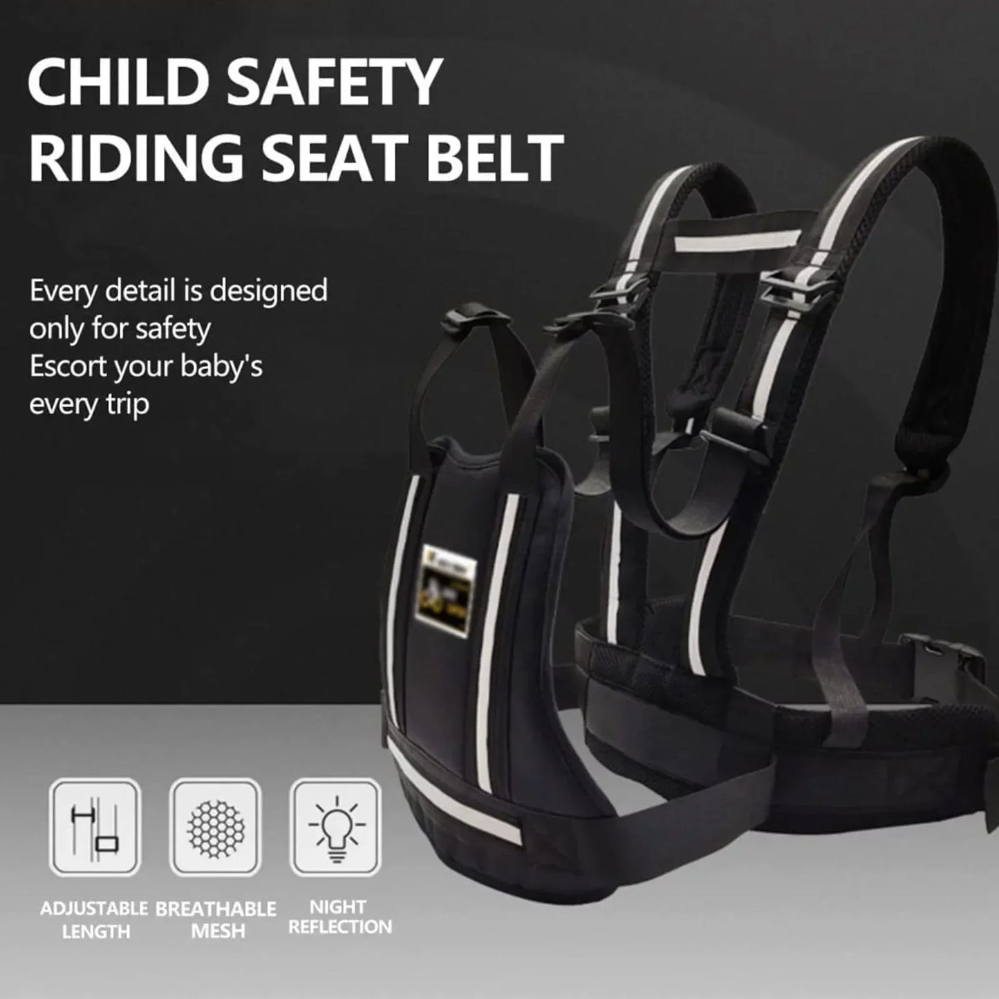 Motorcycle Safety Belt Adjustable Anti-Drop Harness