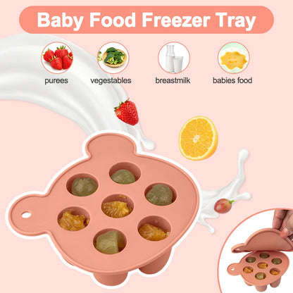 BPA-Free Silicone Baby Essentials Set Fruit Feeder Pacifier Clip Bear Teether