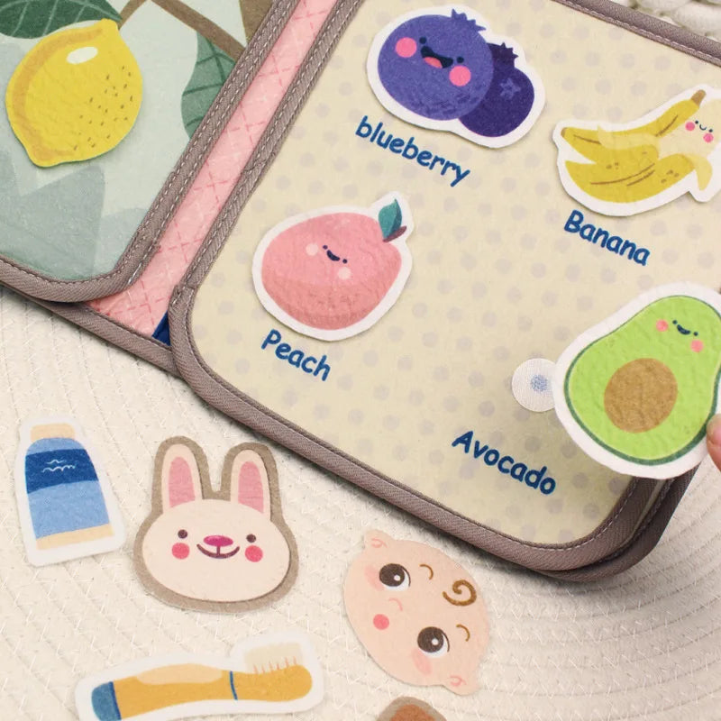 Montessori Busy Book Baby Early Education Puzzle Sensory Fabric Toy